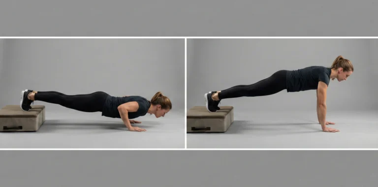 Decline push-up (fötter på höjd)